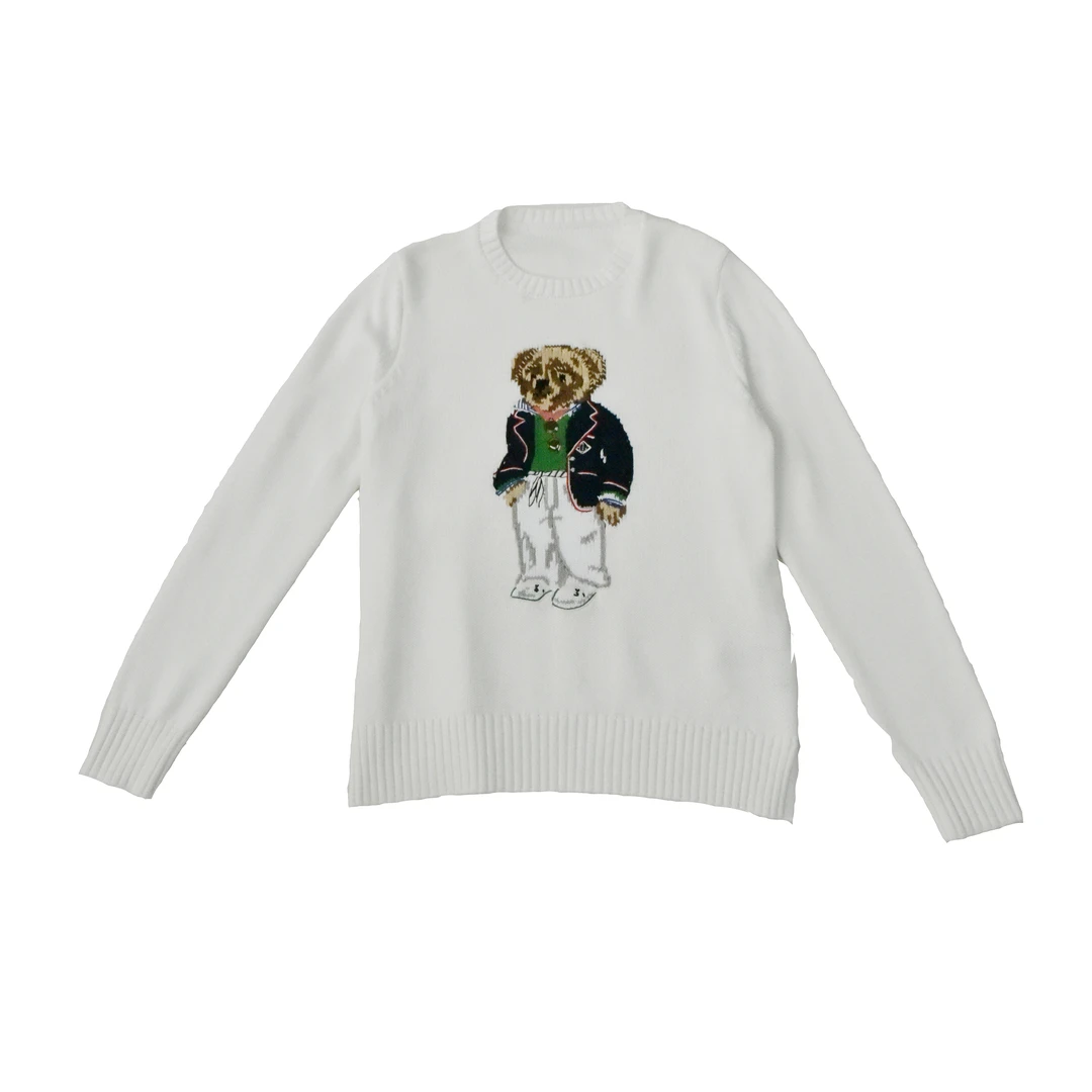 【爱恩季】25春夏新款小熊刺绣时尚休闲针织衫