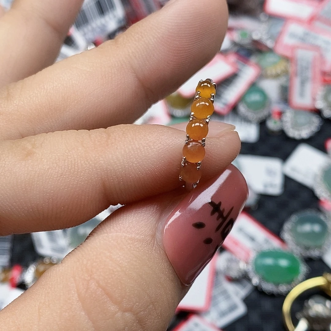 翡翠银S925镶嵌戒指