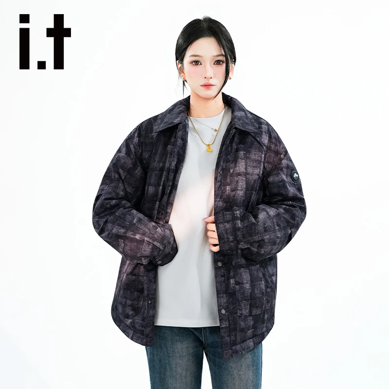 FIVE CM five centimetre羽绒服衬衫式男款翻领衬衣外套FWZ5933