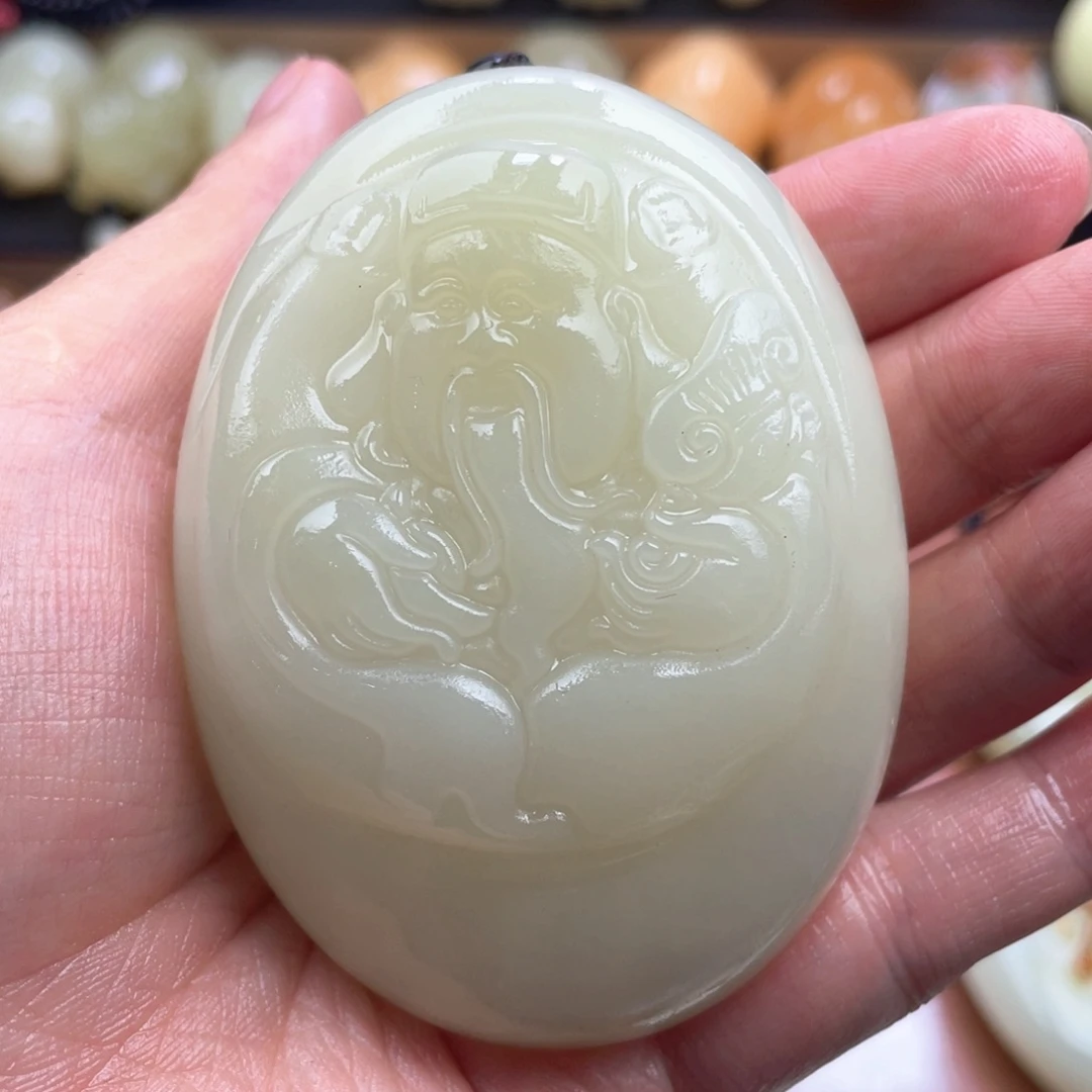 哈***哈石材天然古青石手把件