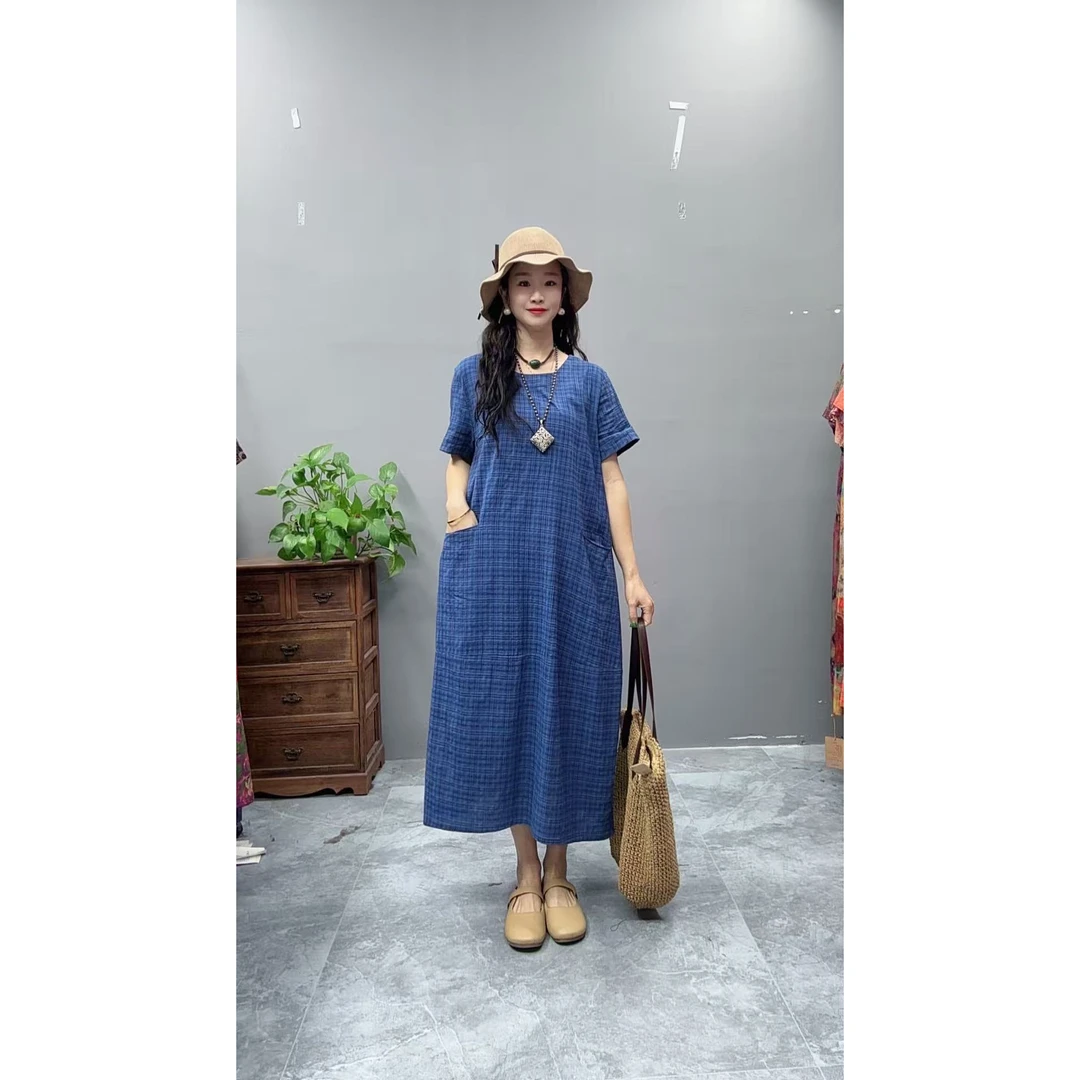 5105新款夏季韩版显瘦气质时尚印花洋气复古收腰碎花连衣裙妈妈装