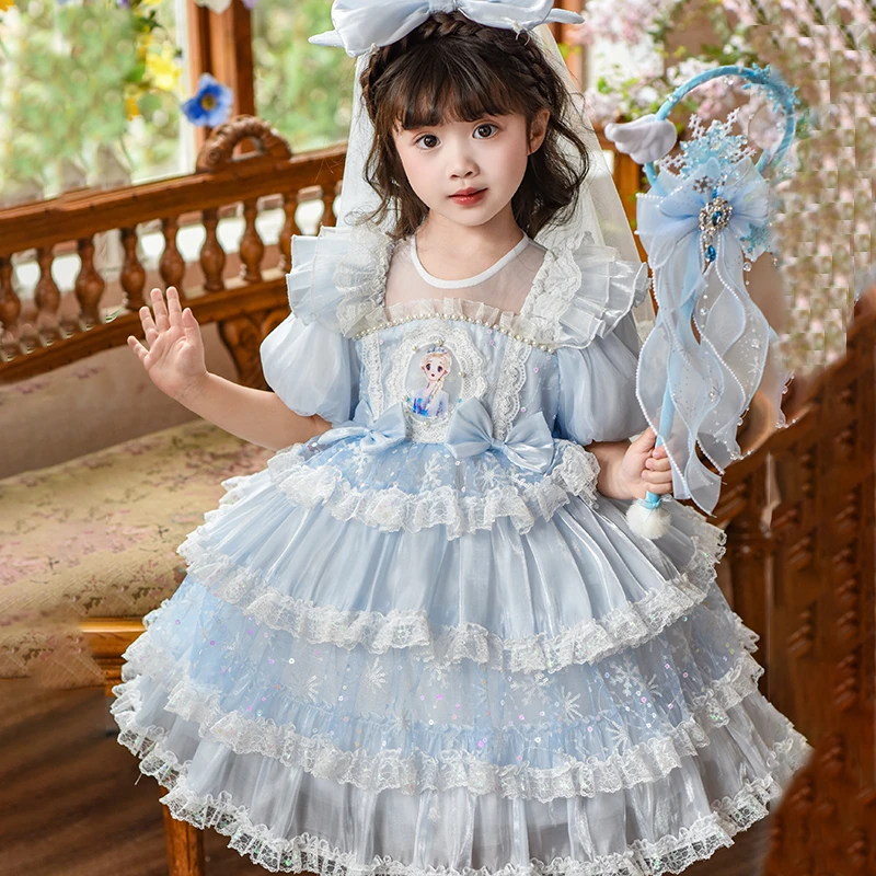 女童夏装新款公主裙子 儿童夏季新品短袖女孩时尚薄款连衣裙子