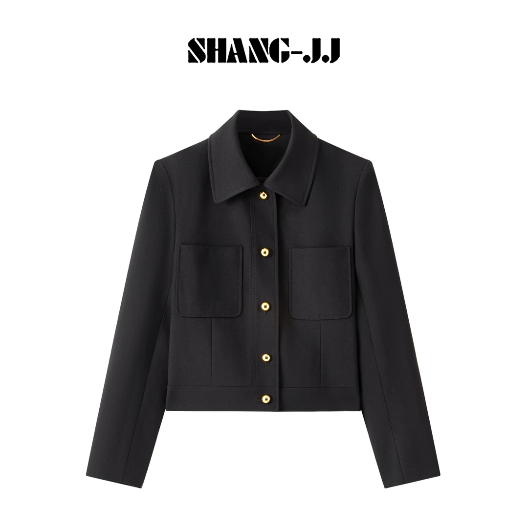 SHANG-JJ【轻奢树林】25ss新品羊毛气质时尚感潮流外套q133686p