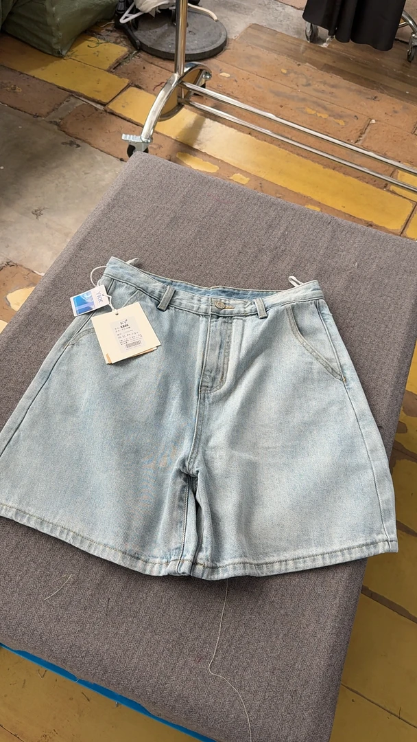 直筒中裤高腰夏季裤子水洗五分裤休闲宽松短裤百搭时尚阔腿牛仔裤