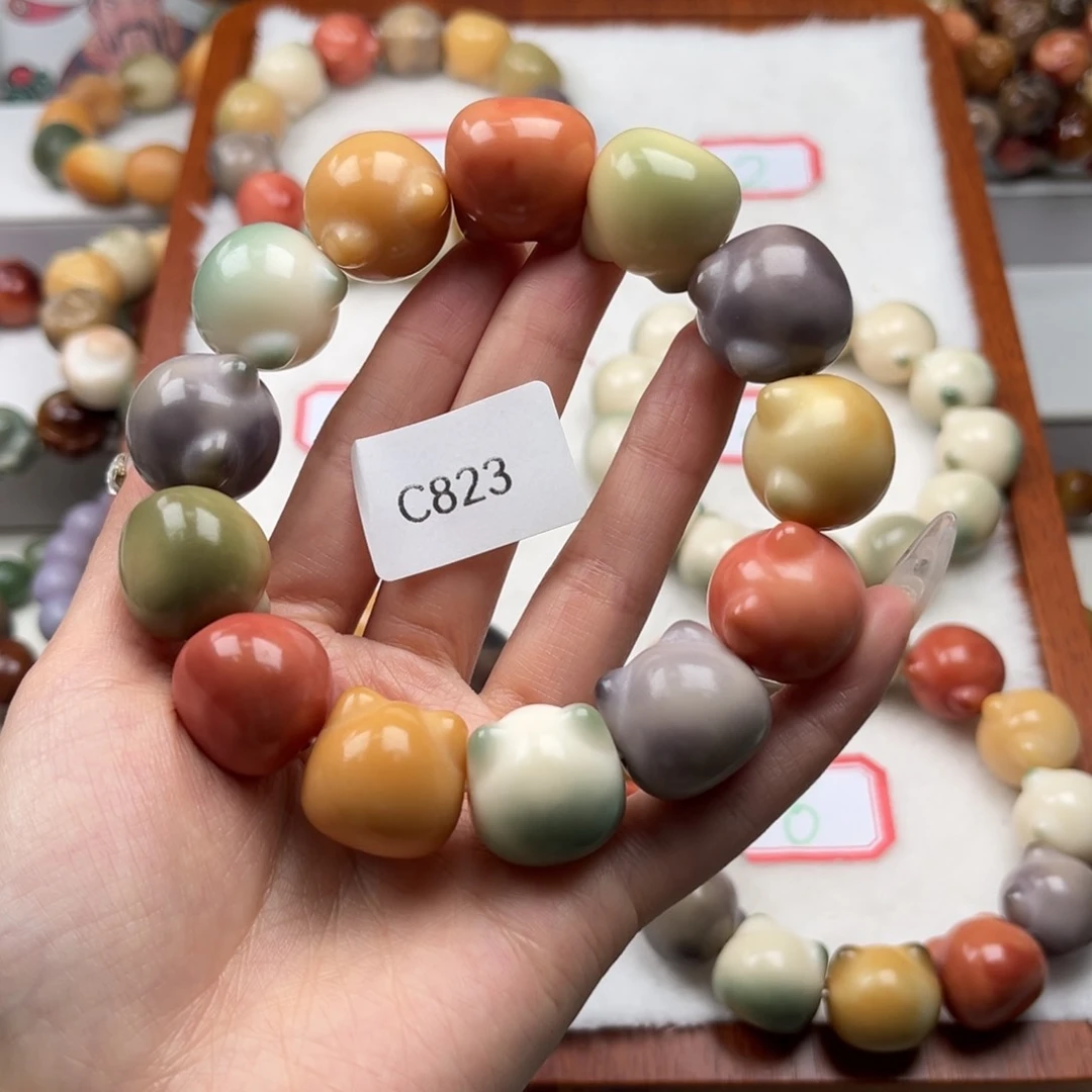 菩提根/象牙果吊坠清**迦通货c823猫头一串20mm