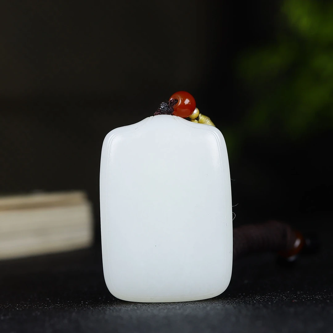 010506和田玉白玉无事牌