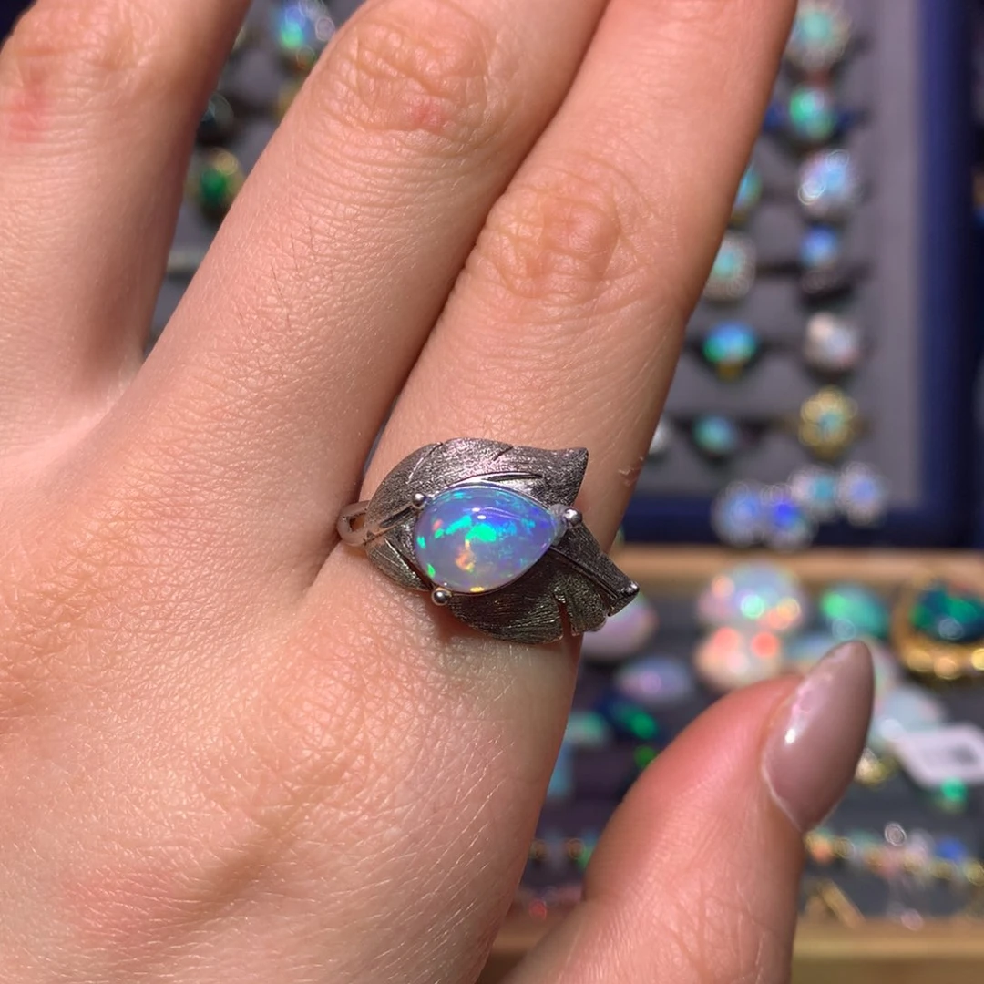 银S925镶嵌欧泊戒指款式