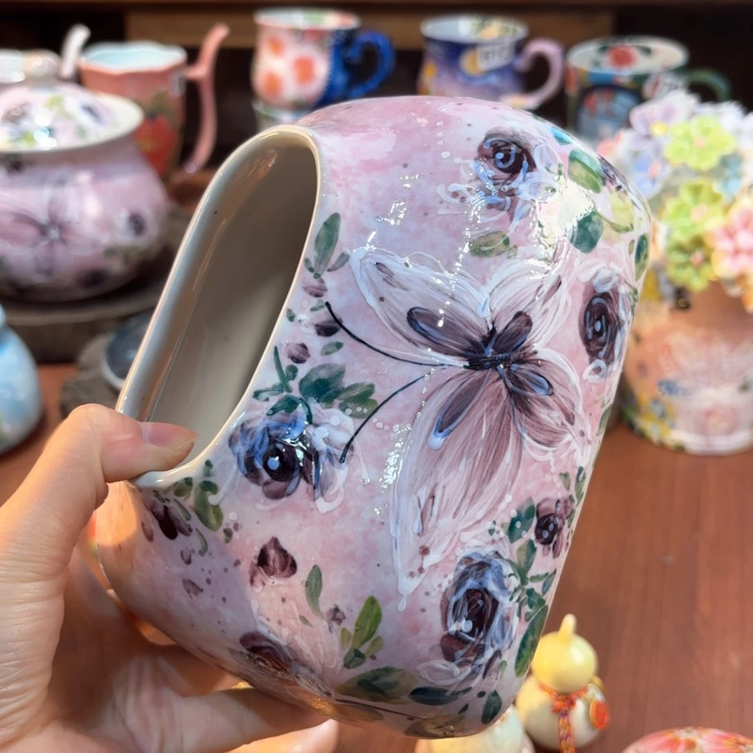 景德镇手绘高温釉下彩陶瓷茶具