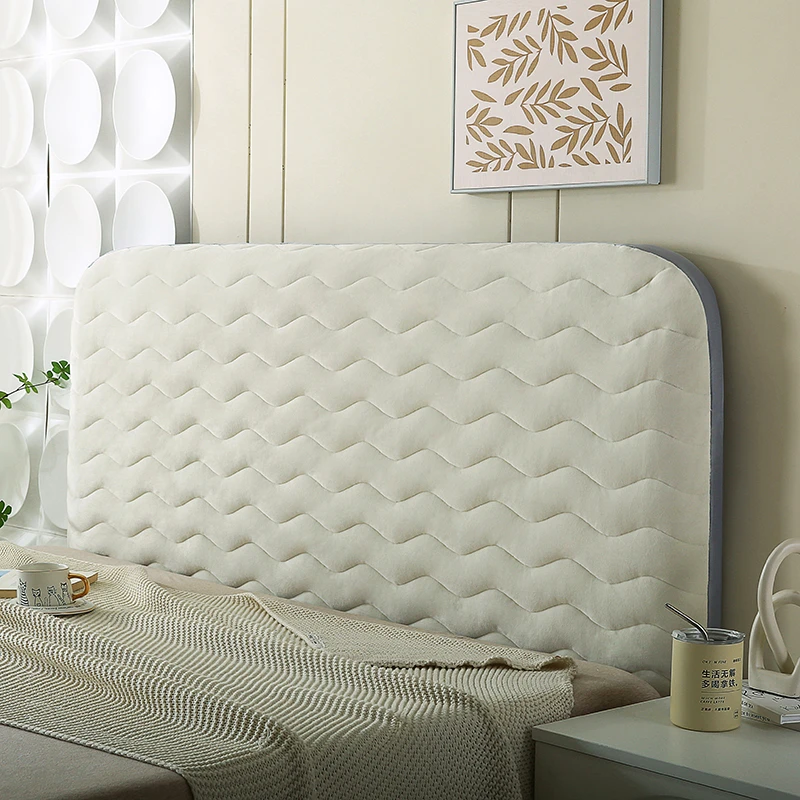 新款加厚防撞软包床头罩夹棉加厚宝宝绒防尘木床头保护罩全包