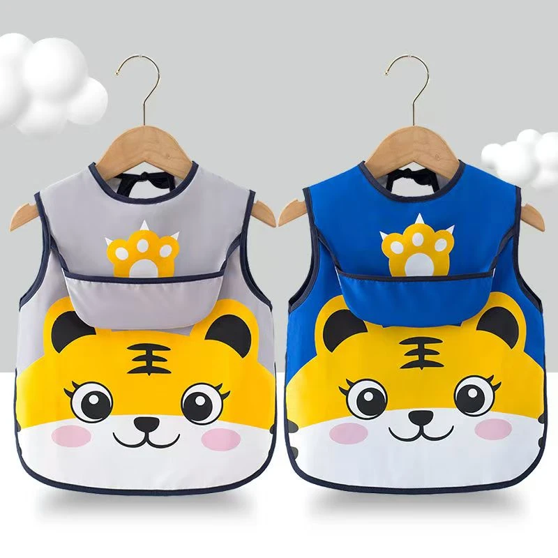 透气防水宝宝罩衣宝宝罩衣儿童围兜吃饭围兜婴幼儿夏天薄款反穿衣