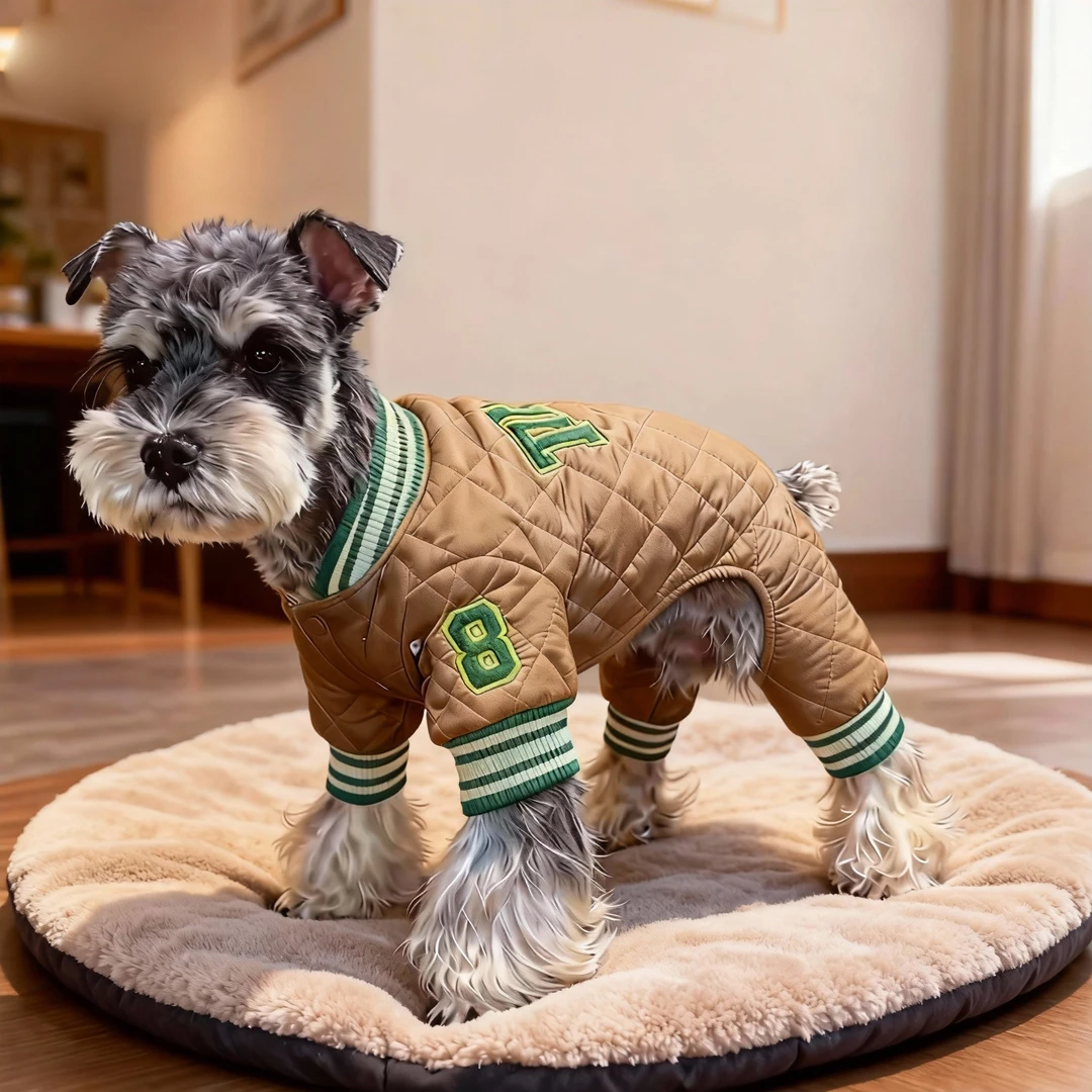 狗狗衣服秋冬保暖外套泰迪比熊雪纳瑞贵宾猫咪宠物格子棒球服潮牌