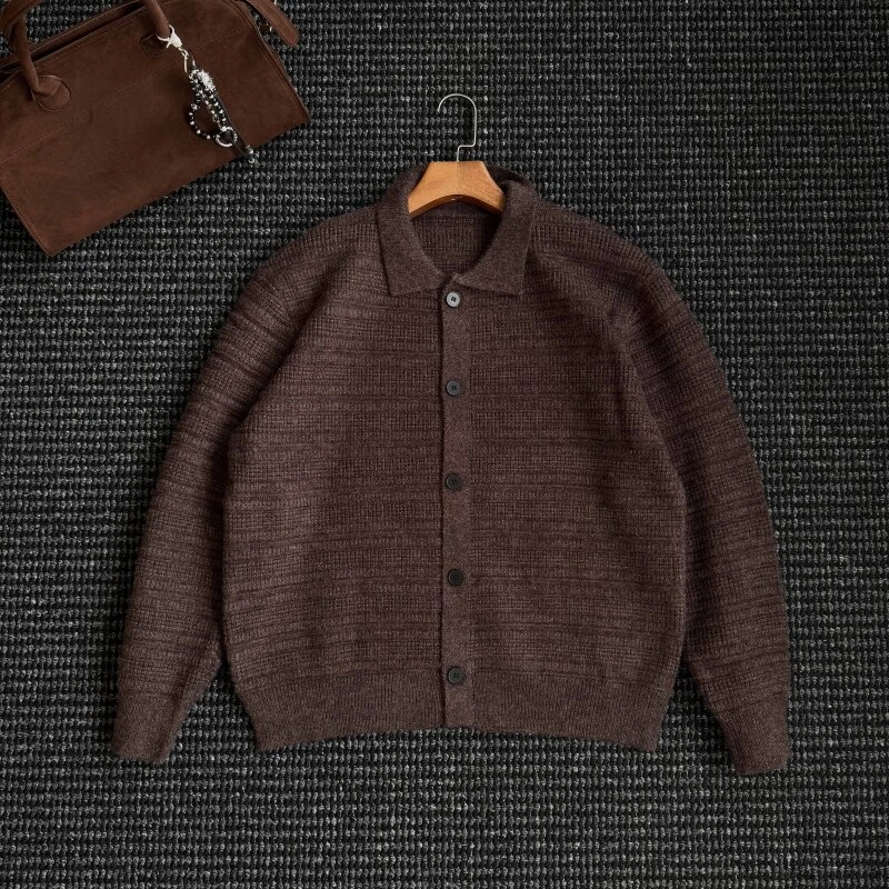 THON BERRY美式潮针织开衫男士提花百搭休闲毛衣春秋季新款MK019