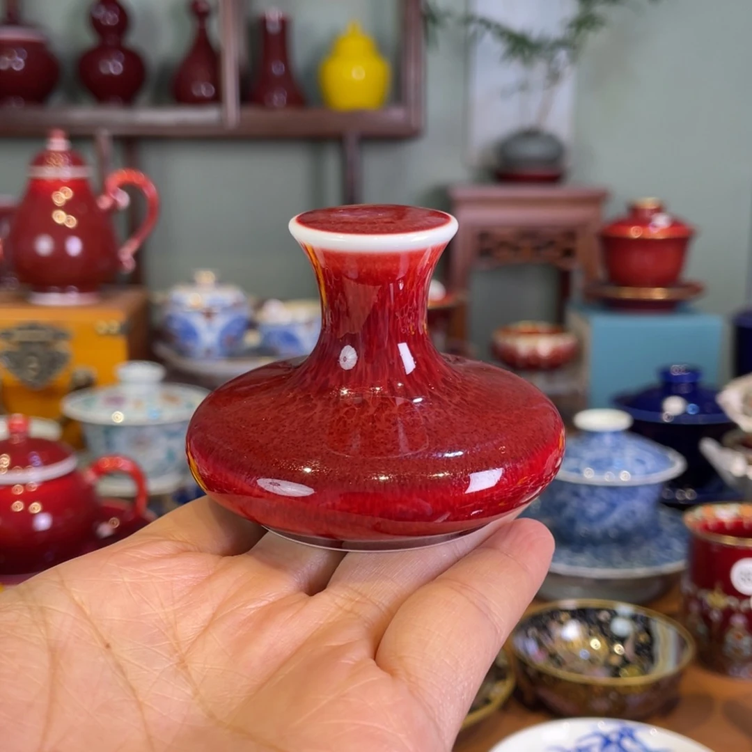 清欢雅玩原矿郎红盖置