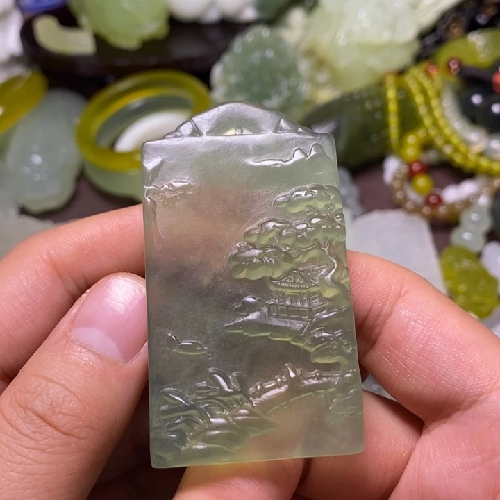 岫玉未镶嵌岫玉颈饰