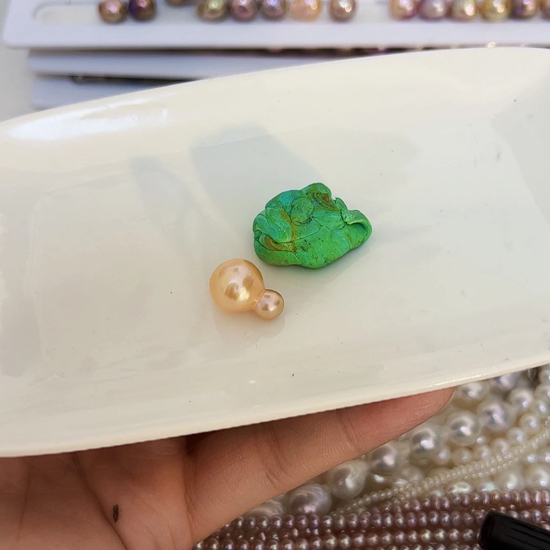 淡水珍珠吊坠(不含链)银S925镶嵌