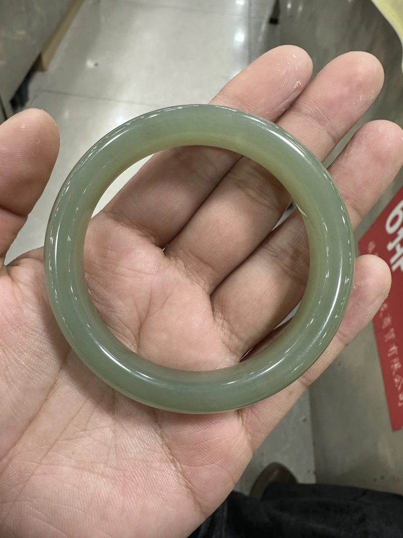 和田玉青海料晴水手镯