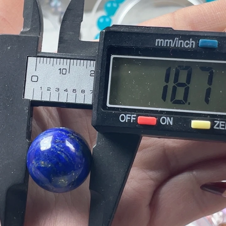 水晶珠宝半成品未镶嵌青金18mm圆珠