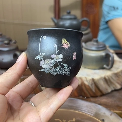 转***到戬谷龙窑柴烧茶杯119