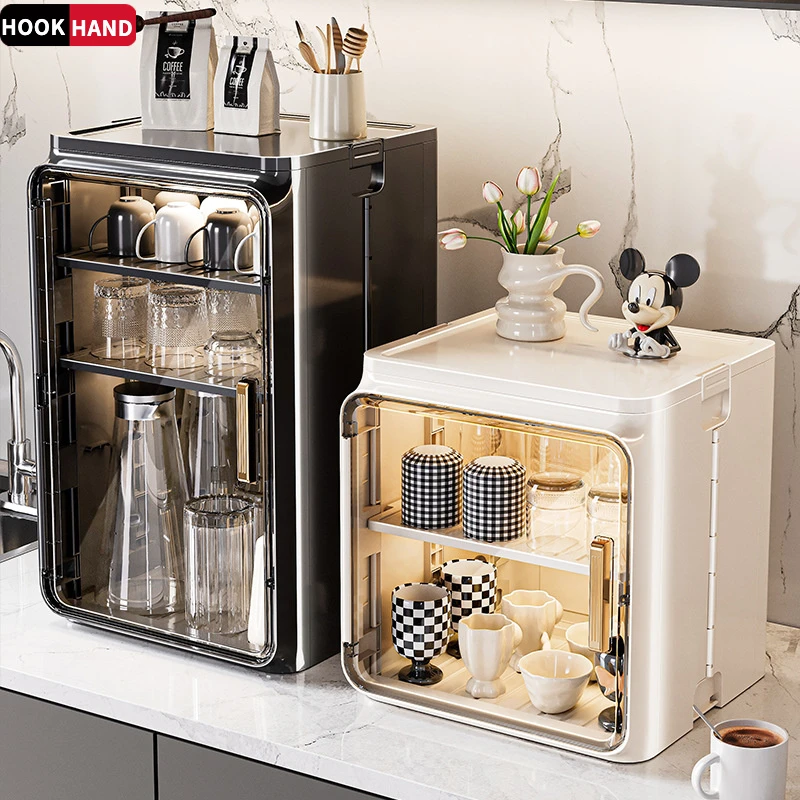 防尘杯子收纳置物架桌面茶杯水杯架茶具收纳盒咖啡马克杯沥水杯架