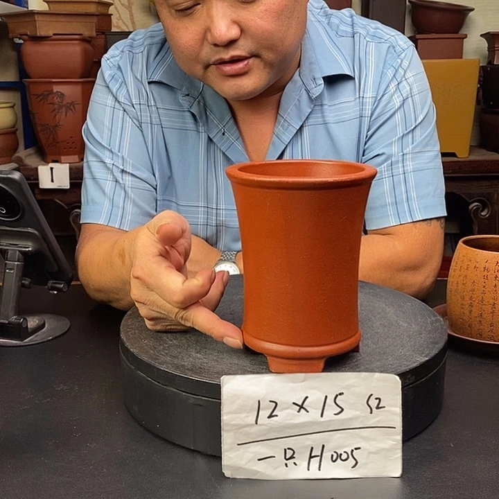 紫砂花盆货号一只H005