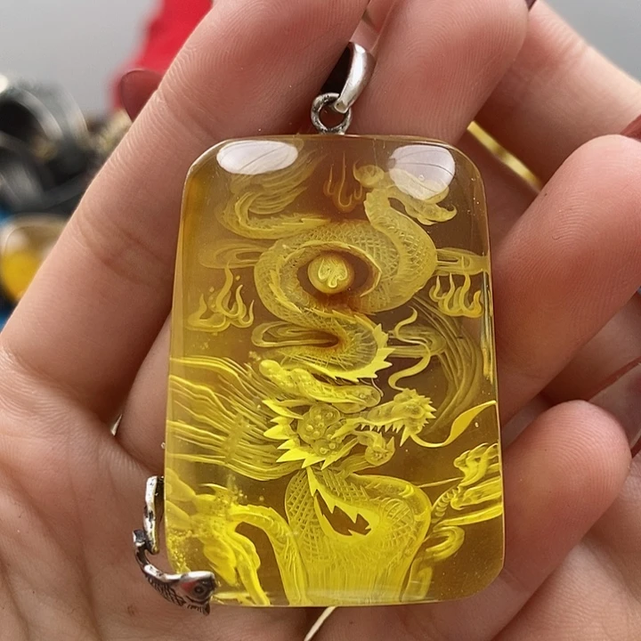 琥珀颈饰未镶嵌吊坠