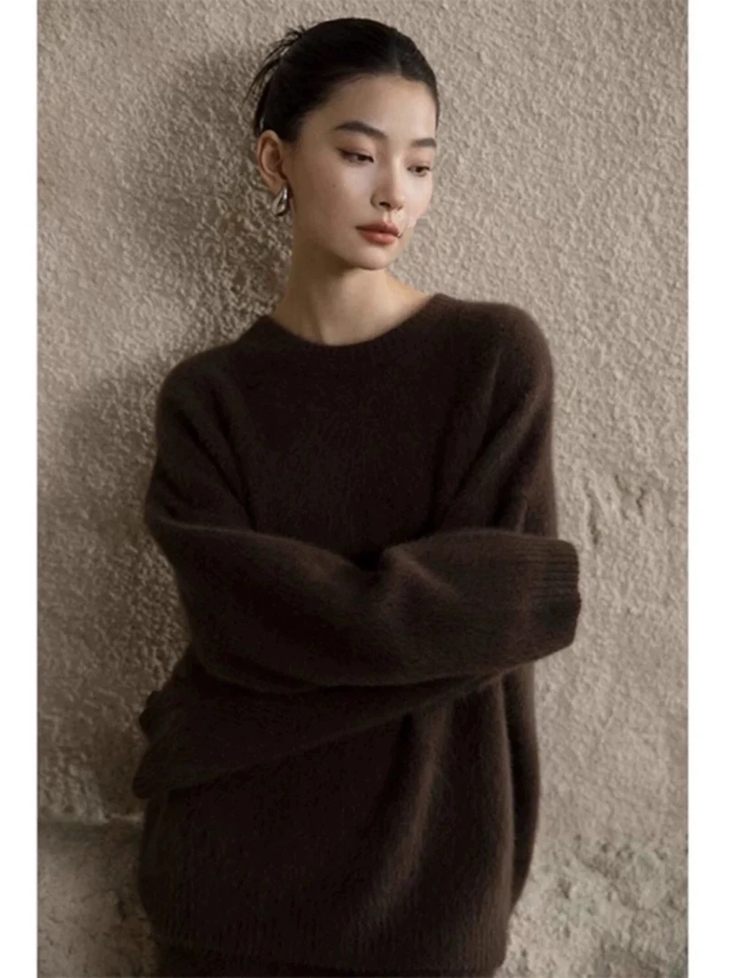 百搭保暖时尚打底圆领套头毛衣（图片款没有）