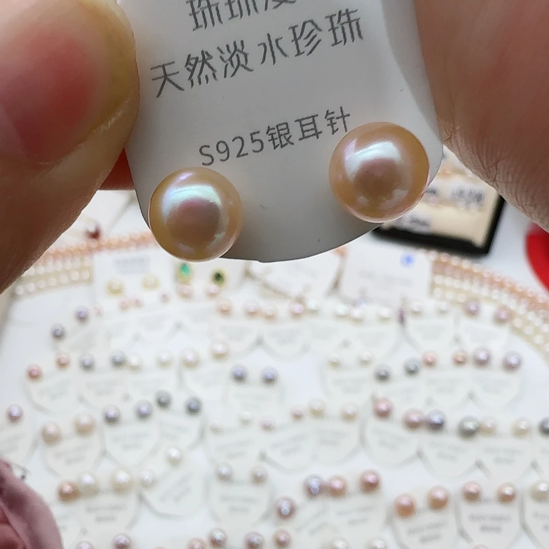 淡水珍珠珠宝奇石银S925镶嵌111微瑕