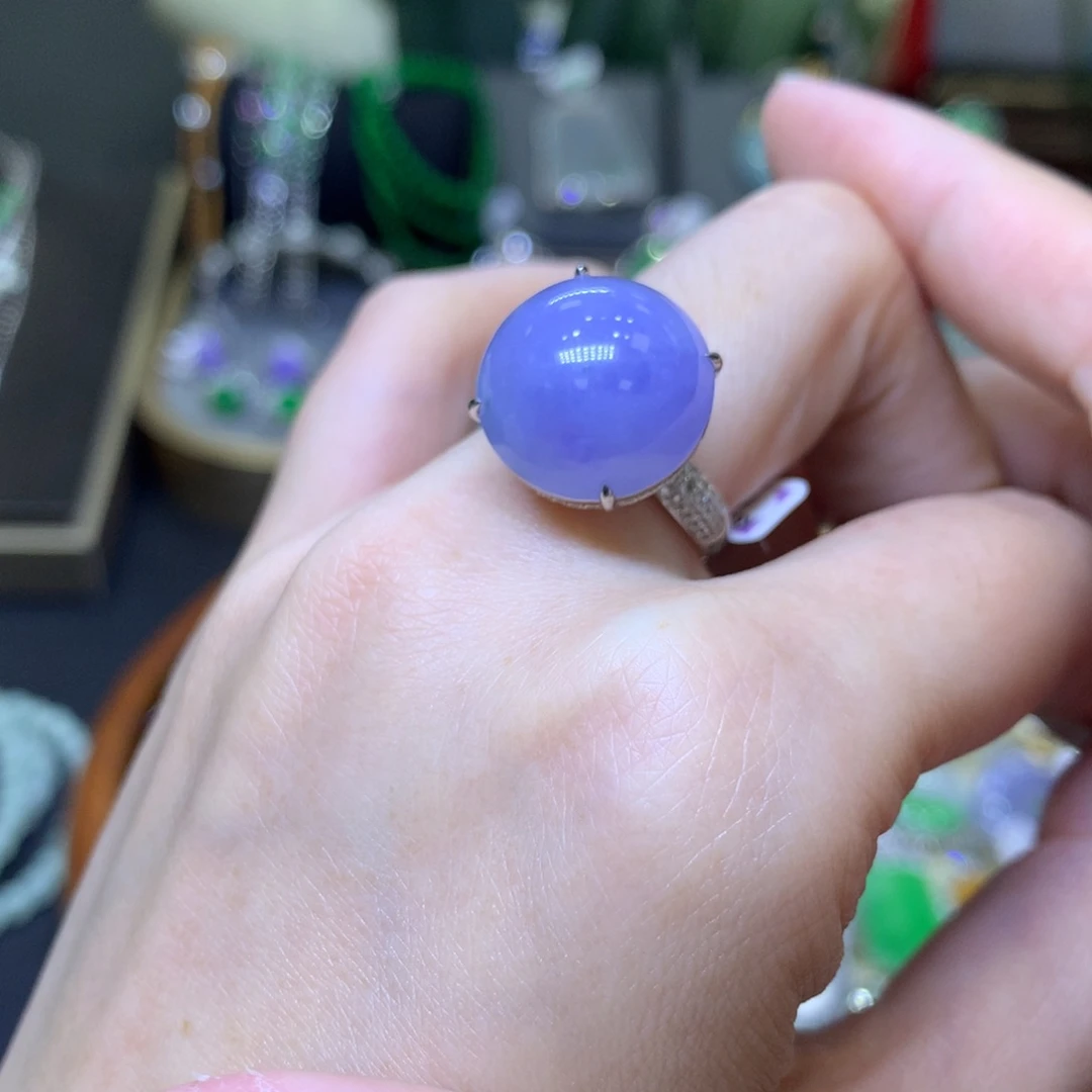 翡翠18K金镶嵌颈饰翡翠吊坠项链