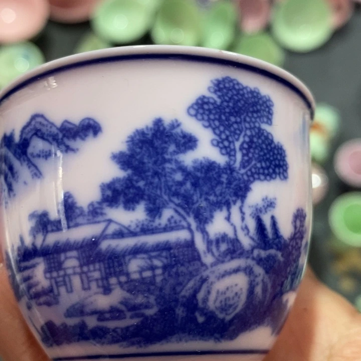 杯子陶瓷红稀土富春山居小杯