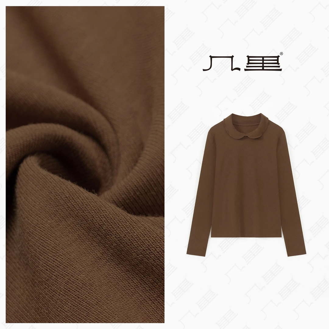 几里与麻 修身显瘦娃娃领打底T恤衫 衣长55胸围88 2113051