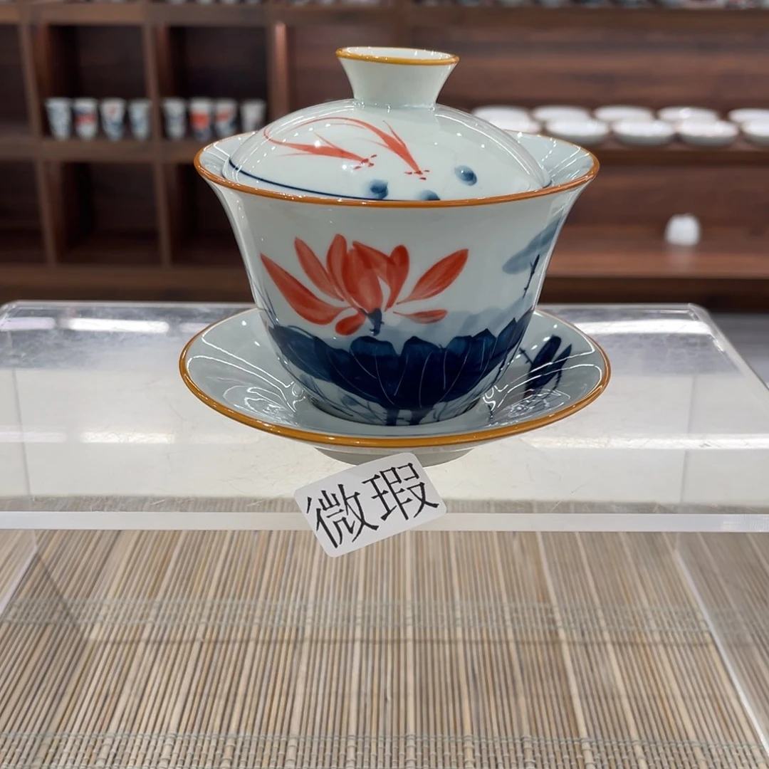 微瑕釉下彩纯手绘