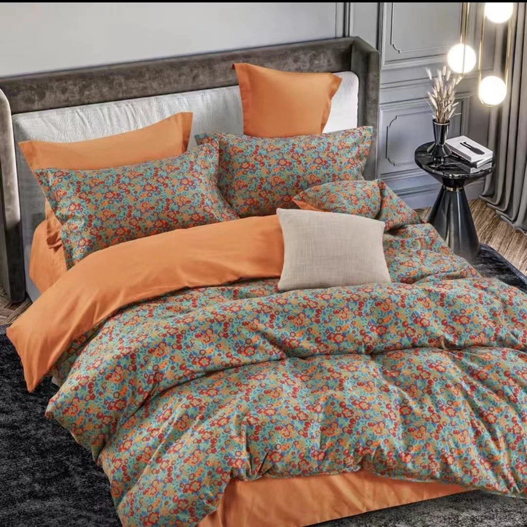 透气亲肤棉被罩--艾薇复古精梳柔软舒适新款机洗不掉色印花被套