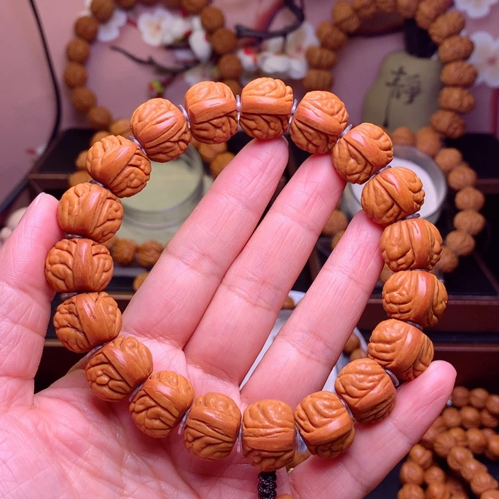 桃核手串龙纹桃核4