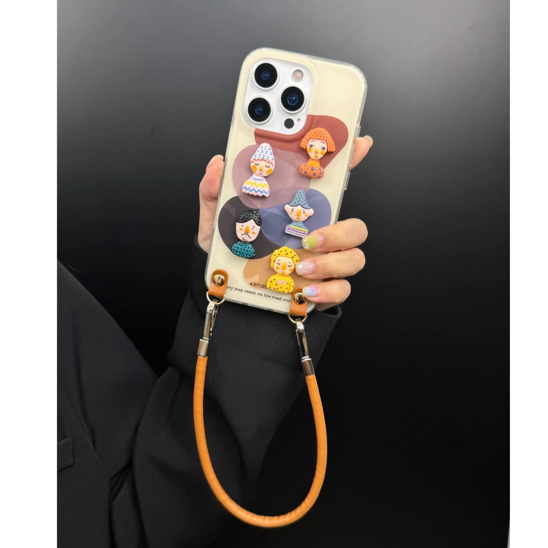 诚星泽人偶公仔涂鸦拼接适用苹果16promax手机壳华为vivo小米荣耀