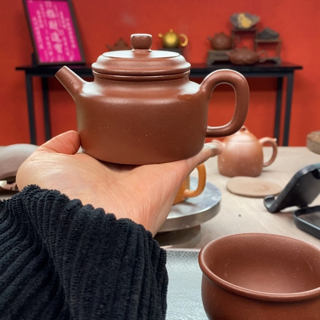 茶壶紫砂底槽清德钟220cc全手➕底槽清杯子