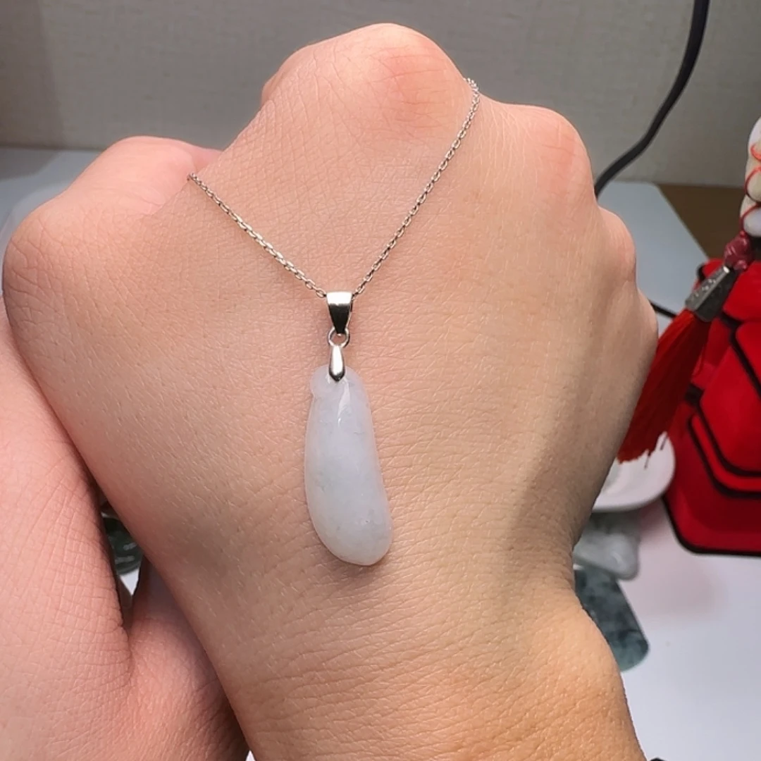 翡翠银S925镶嵌耳饰