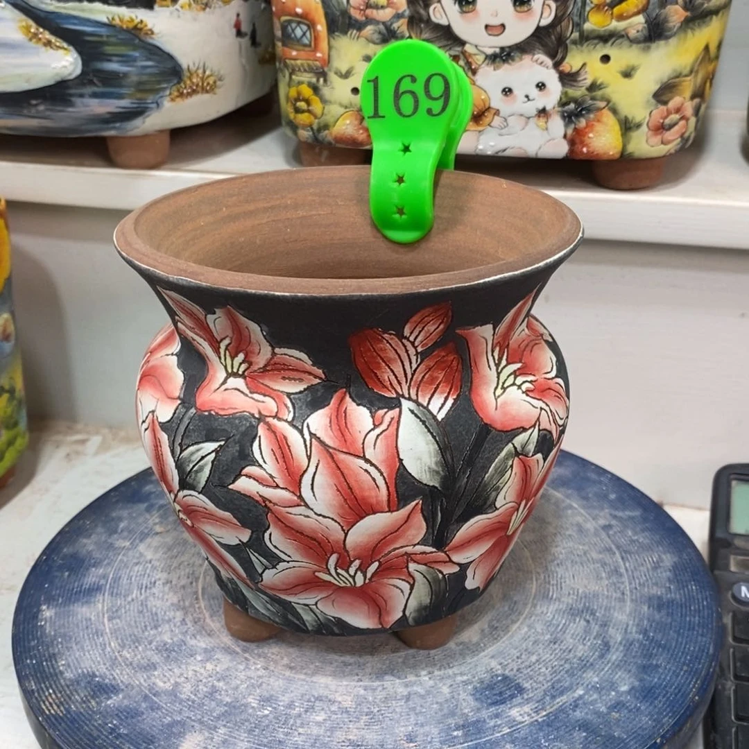 紫砂花盆水晶花盆169