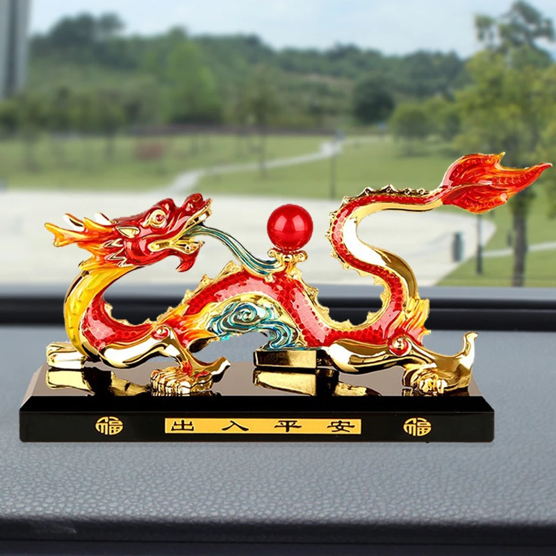 合金龙香水座汽车摆件新品车内中控台生肖神龙男女车载创意装饰品