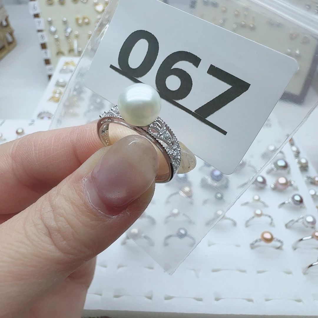 淡水珍珠珠宝奇石银S925镶嵌067