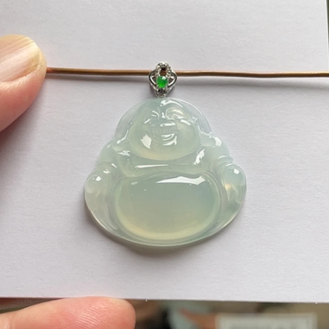 【闪购商品】吊坠(不含链)18K金镶嵌翡翠