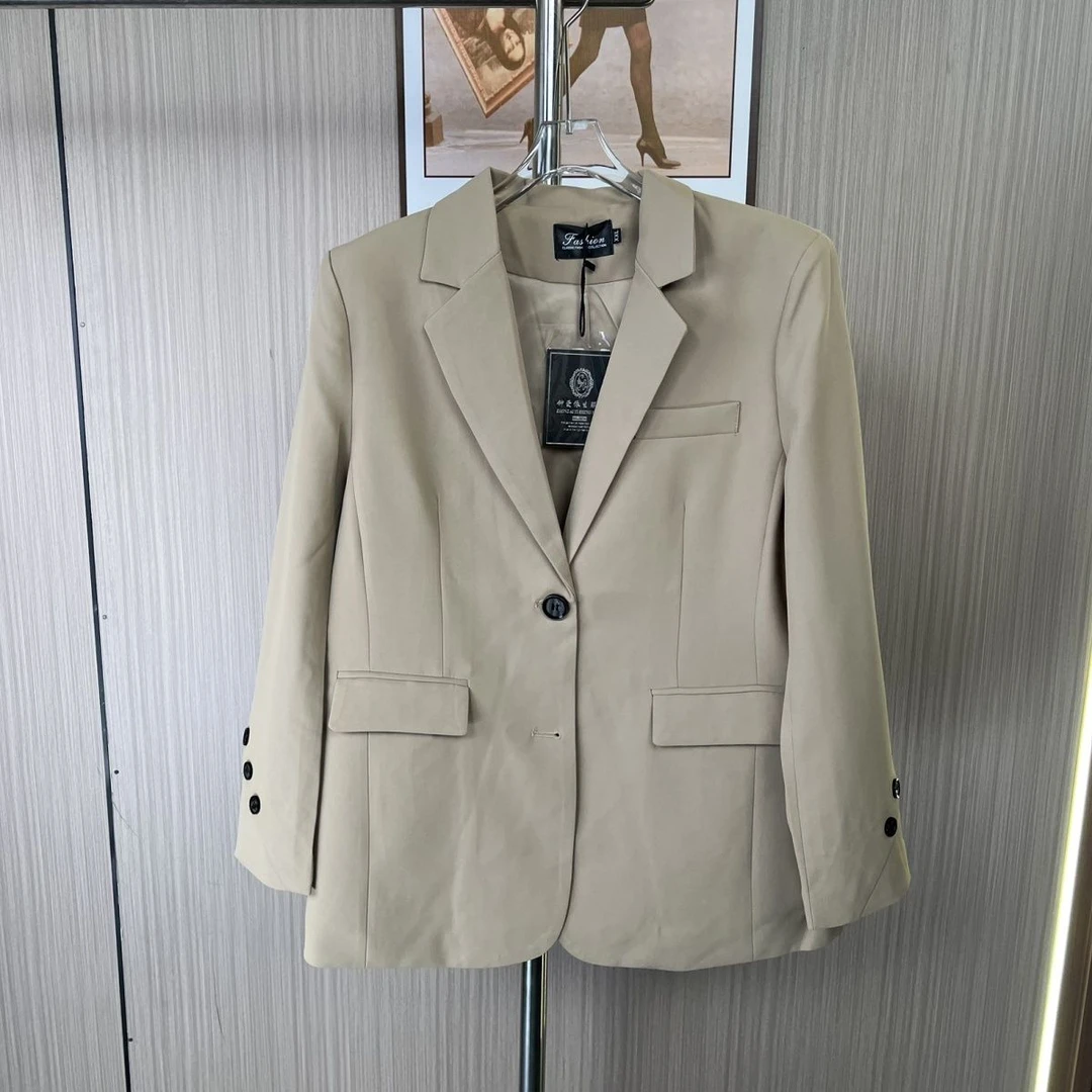 1688撤柜春秋韩版西装休闲新款外套气质小个子宽松显瘦西服上衣