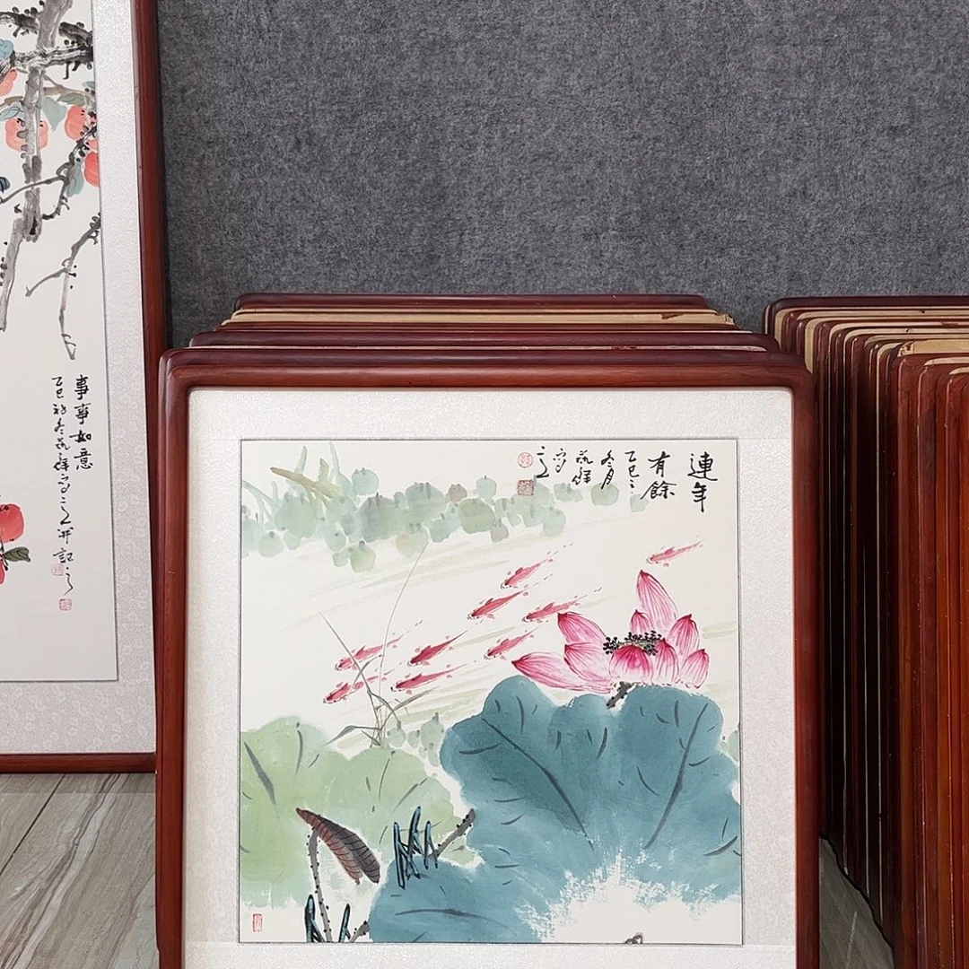 @***＠国画书画作品带框63×63