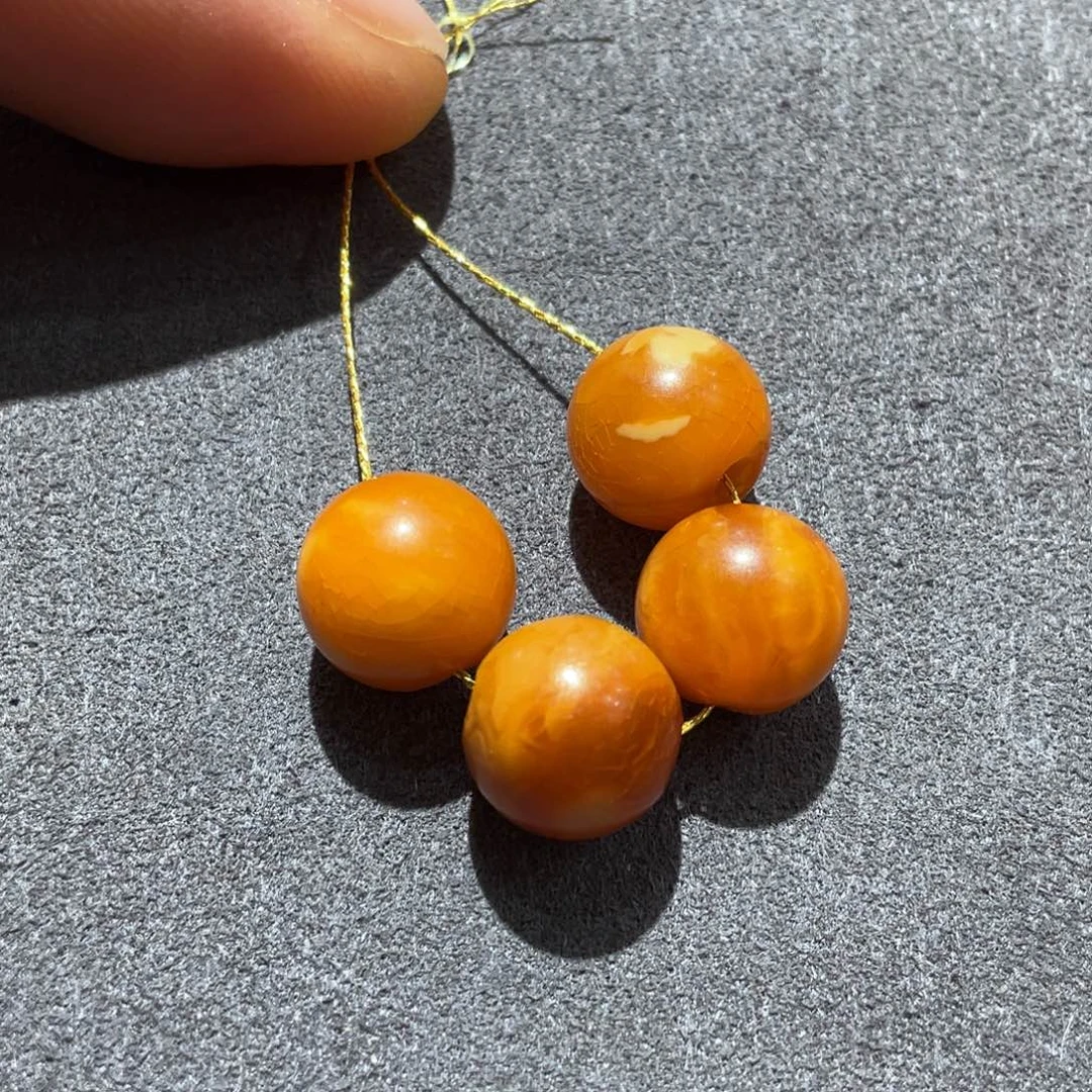 蜜蜡未镶嵌颈饰老蜜蜡珠子直径8+
