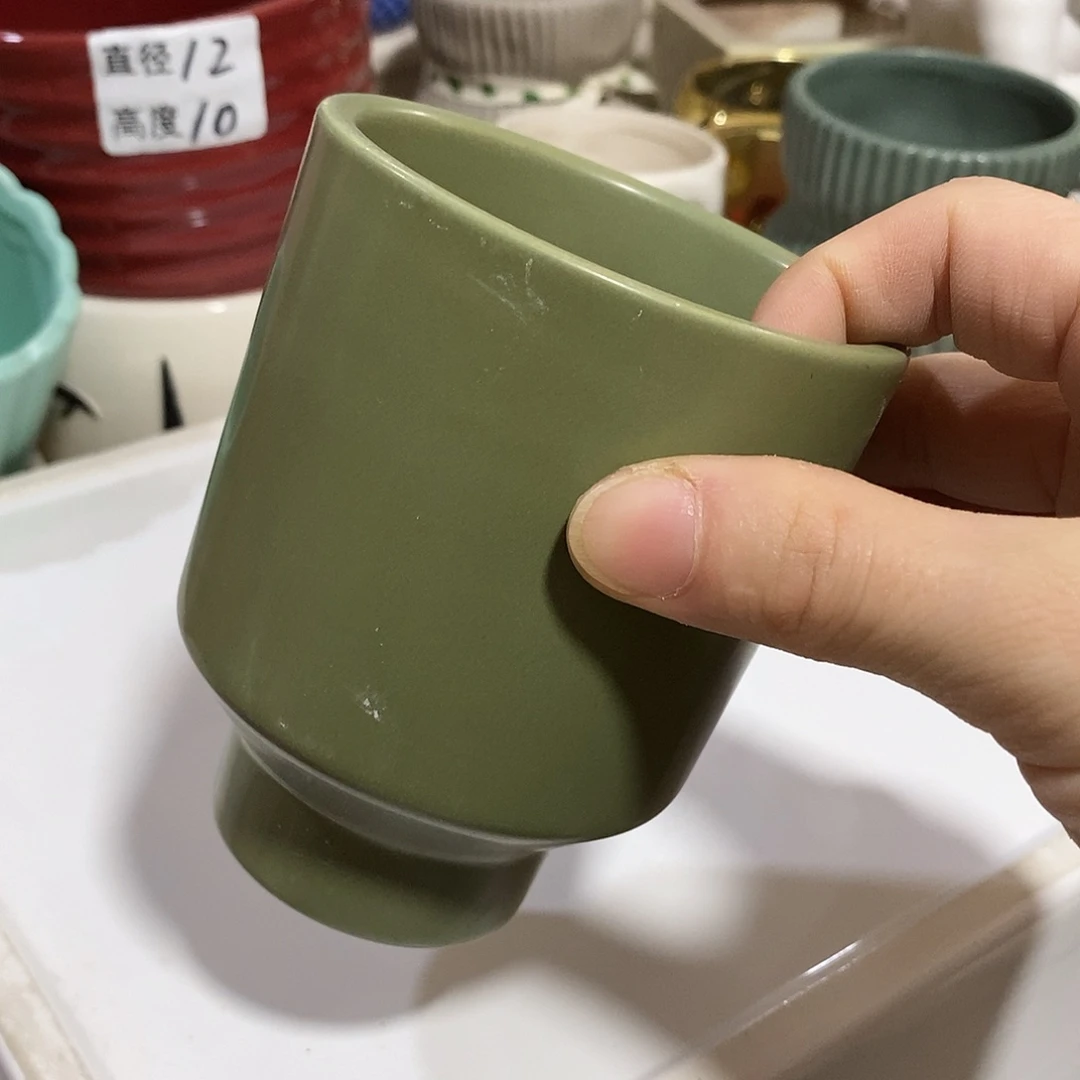 杯子陶陶盆有孔 瑕疵介意勿拍