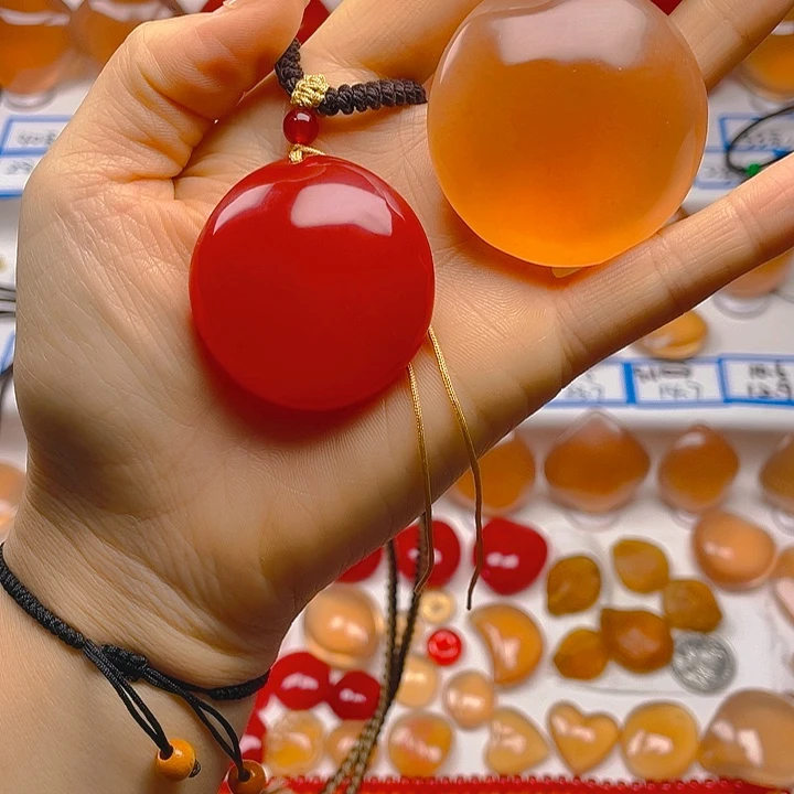 幸****桃木保质保真青鱼石吊坠