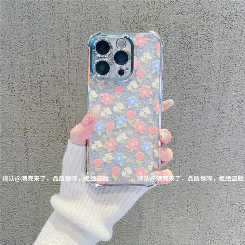 6D四角防摔壳适用苹果17/iPhone/华为荣耀/OPPO/VIVO小米手机壳潮