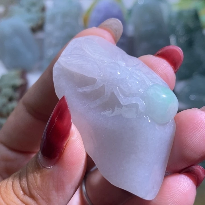 【闪购商品】翡翠未镶嵌颈饰蝉