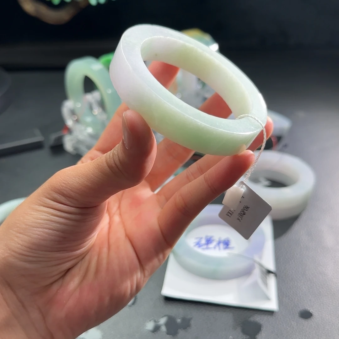 未镶嵌翡翠手镯定制翡翠58-61