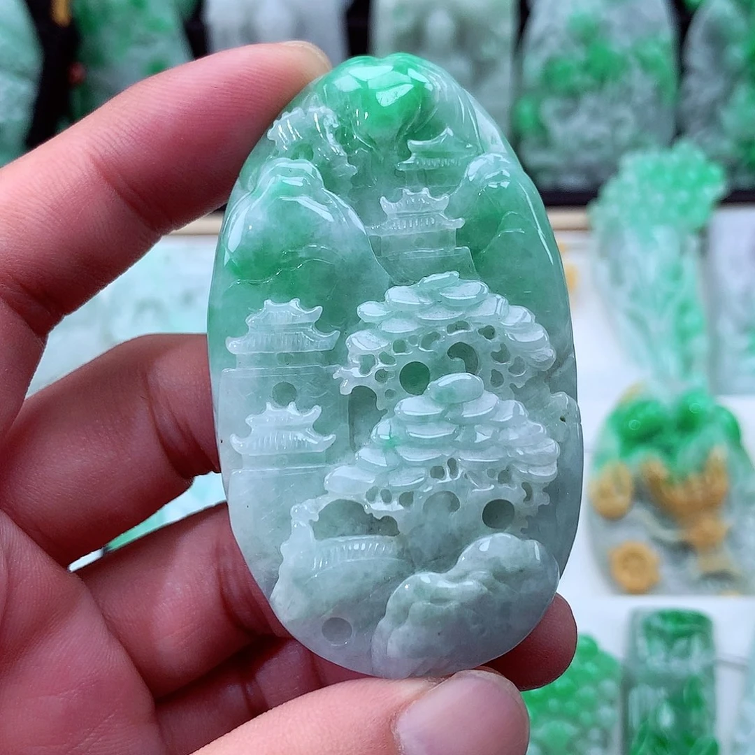 翡翠未镶嵌颈饰翡翠吊坠