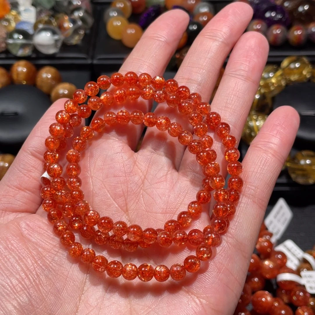 日光石手链未镶嵌?***意金太阳5mm